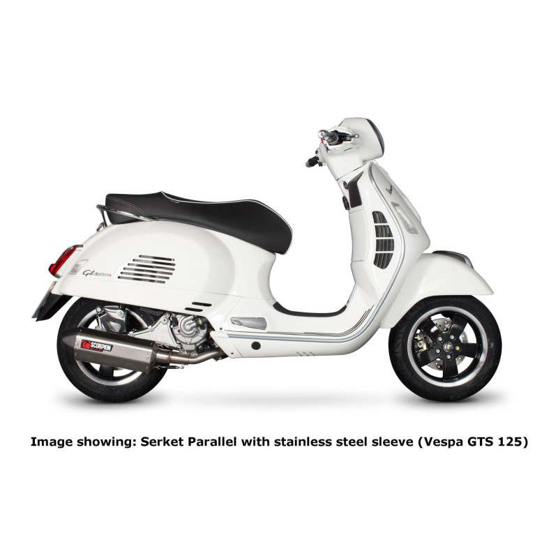 Línea completa Serket "Parallel" Scorpion Vespa GTS 125 / GTS250 / GTS300 / GTV250 / GTV300