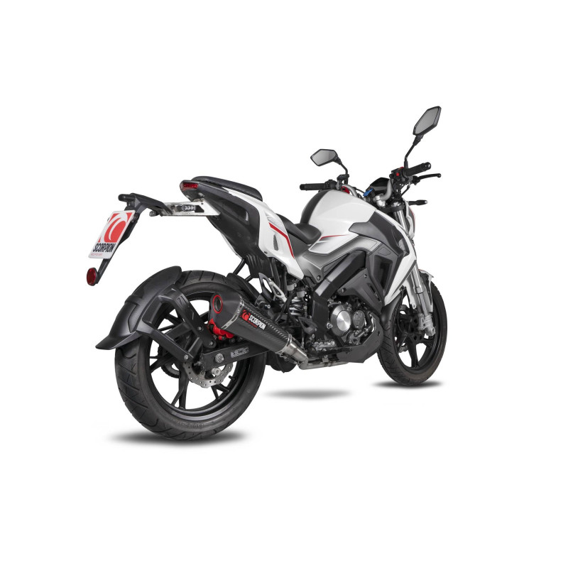 Full Serket Taper Scorpion Exhaust for Keeway RKF 125 Euro 4 model 2019 - 2021
