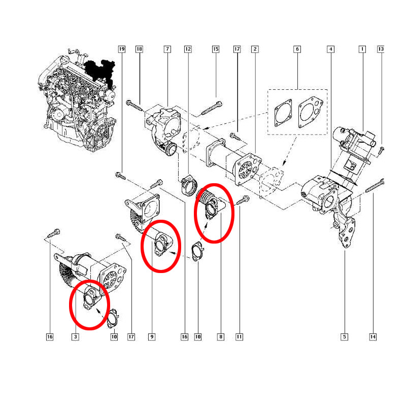 EGR Valve Delete Plate 1.5Dci K9K