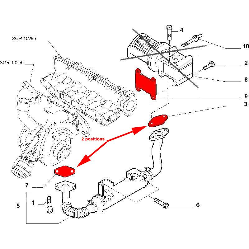 EGR valve delete plates 2.4, 1.9 JTDM / 1.9 CDTI 16V