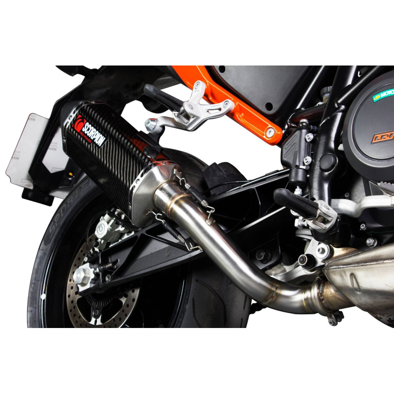 Schalldämpfer Serket „Parallel“ Scorpion KTM Duke 690 2012 bis 2016