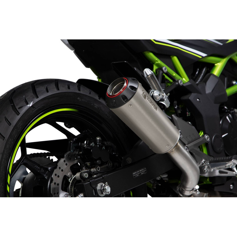 Scorpion Red Power Muffler Kawasaki Z125 2018 - 2022