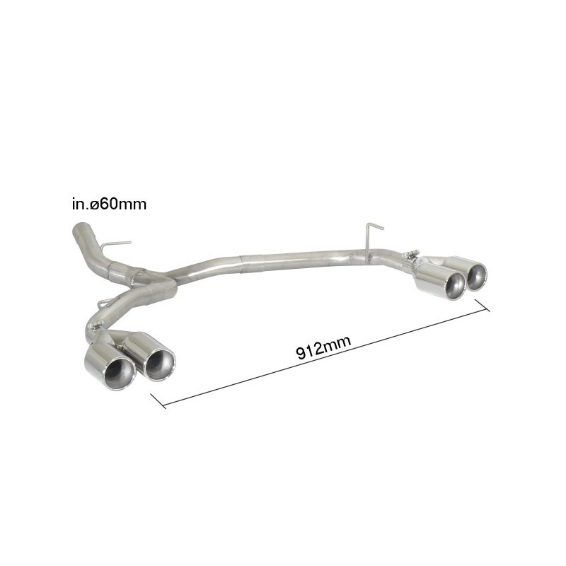 Pipe finale Ragazzon pour BMW Série 1 (E81) (01/2007 - Aujourd'hui) 50.0404.26 / (E87) (09/2004 - 02/2007) 50.0404.26