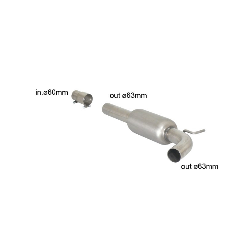 Silencieux intermédiaire Ragazzon pour VOLKSWAGEN Polo IX (6R) (09/2009 - Aujourd'hui) 57.0084.00