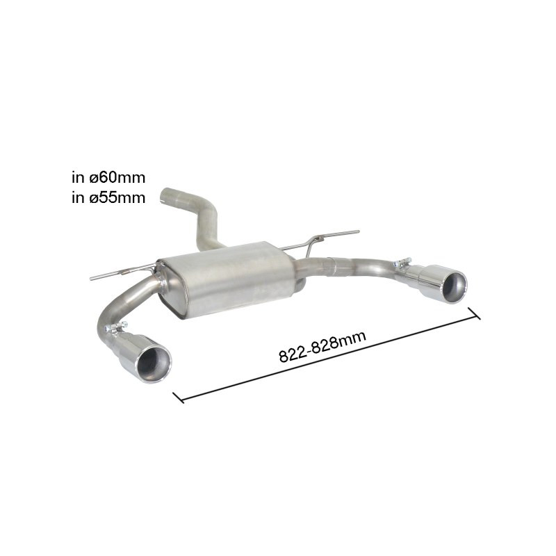 Silencieux arrière Ragazzon pour BMW Série 3 Gran Turismo (F34) (03/2013 - Aujourd'hui) 50.0881.05