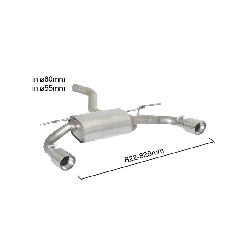 Silencieux arrière Ragazzon pour BMW Série 3 Gran Turismo (F34) (03/2013 - Aujourd'hui) 50.0881.60