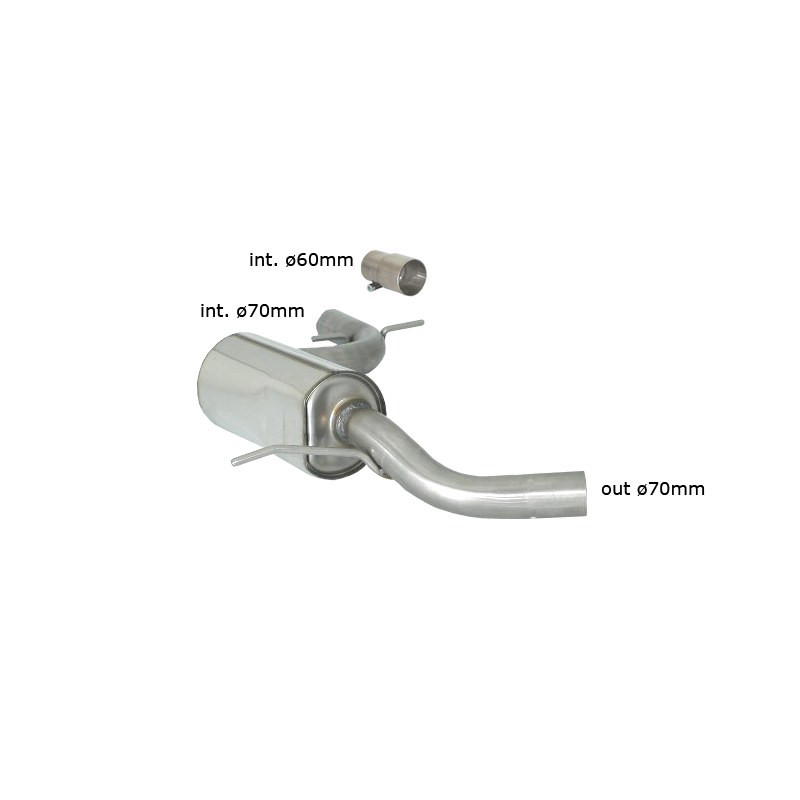 Silencieux intermédiaire Ragazzon pour VOLKSWAGEN Golf VI (10/2008 - 11/2012) 57.0073.00