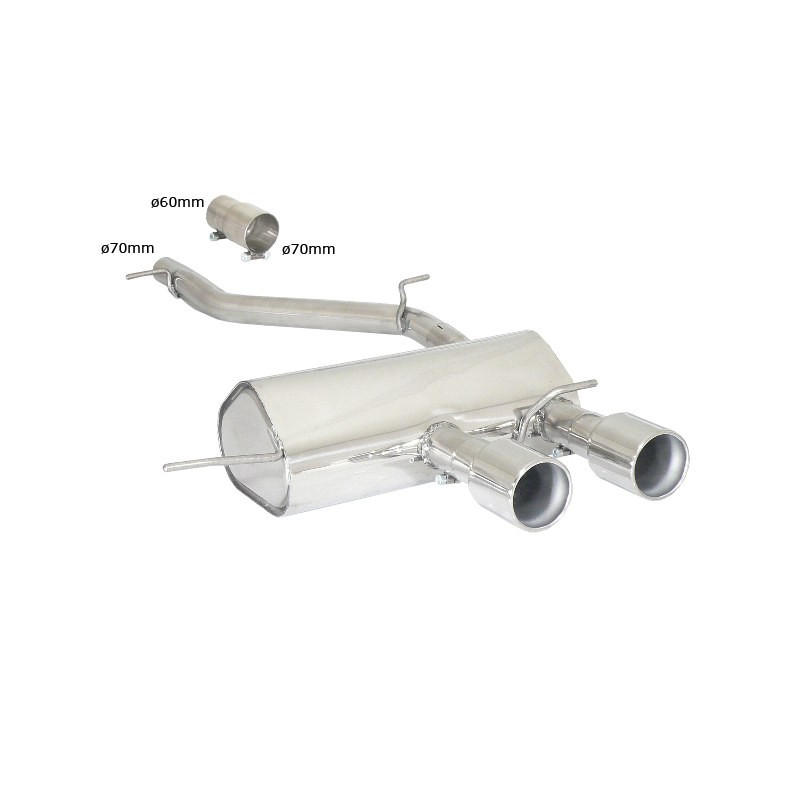 Silencieux arrière Ragazzon pour VOLKSWAGEN Golf VI 4-Motion (10/2008 - 11/2012) 50.0303.06