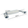 Silencieux arrière Ragazzon pour SEAT Leon II (1P) (07/2005 - 01/2013) 50.0189.12