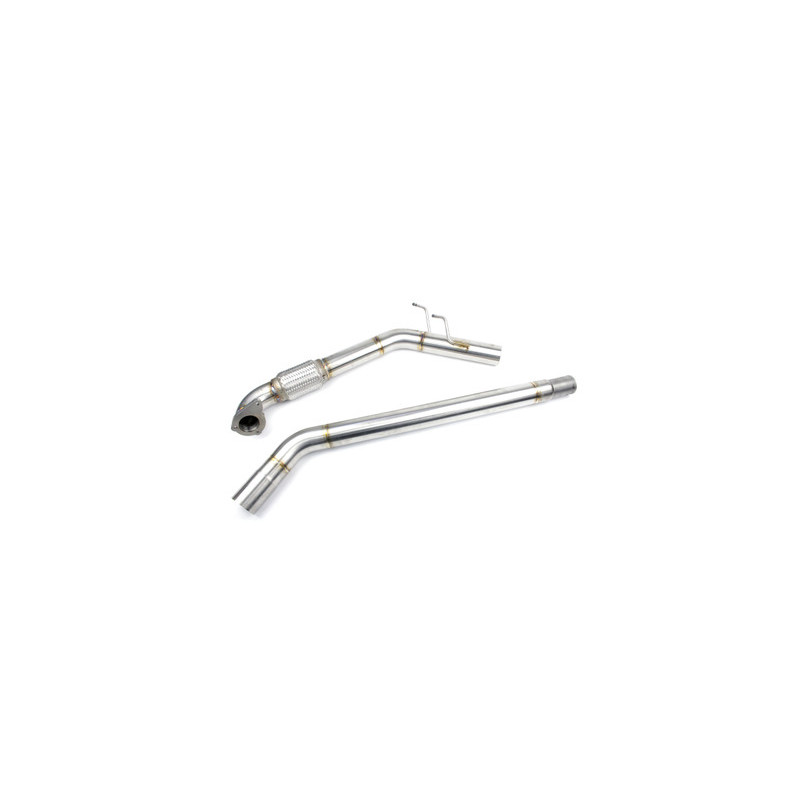 Darkside 2.5" inox Downpipe décata pour Transporter T5 1.9 TDI avec GT1749V turbo