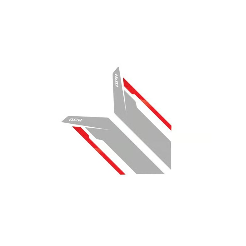APR Sideburn Sticker-Silver/Re