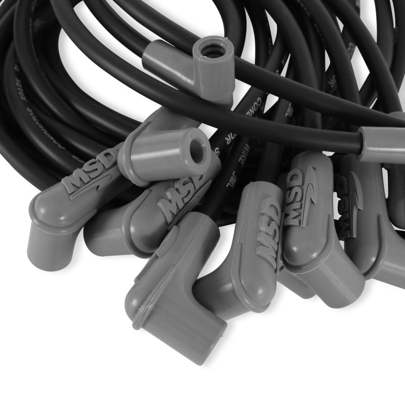 WIRE SET, SC BLK, BB CHEVY W/HEI TWR CAP