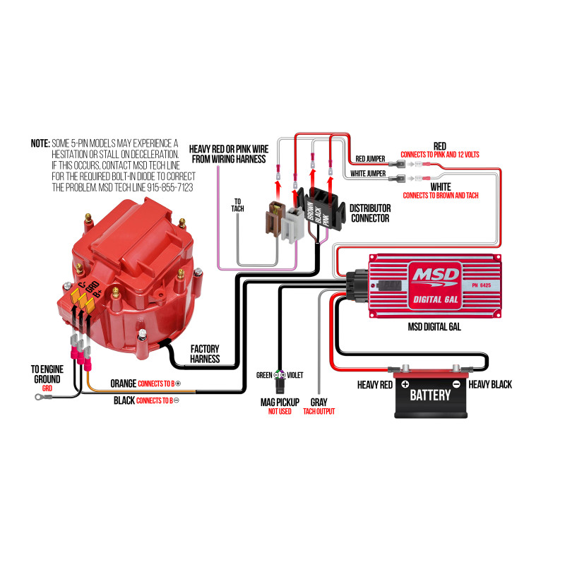 BLK MSD-6AL, Digital Ignition w/rev Cont