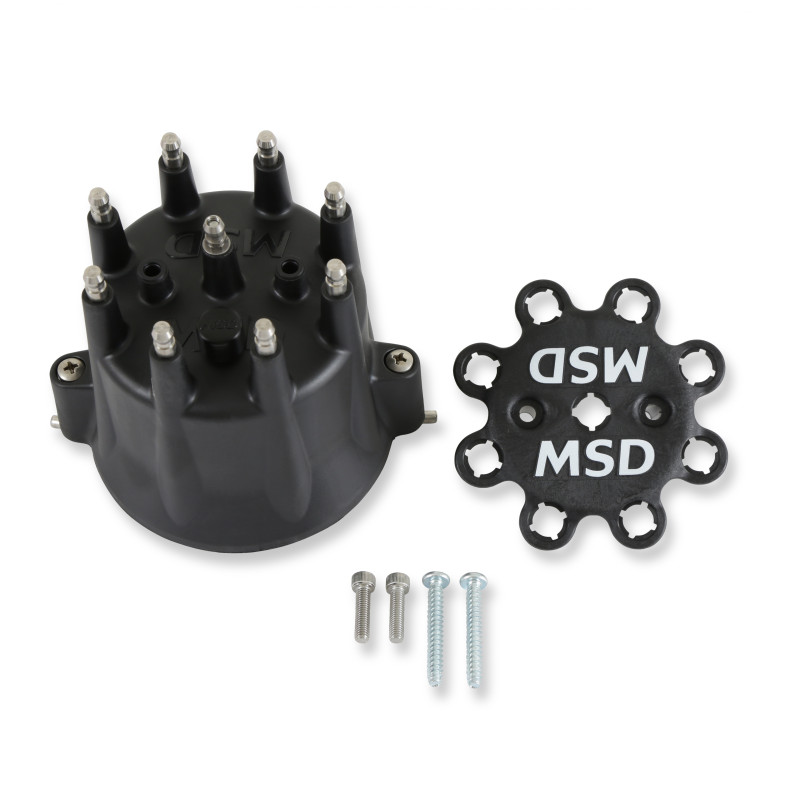 Dist Cap, Noir Chevy V8, HEI, Retainer