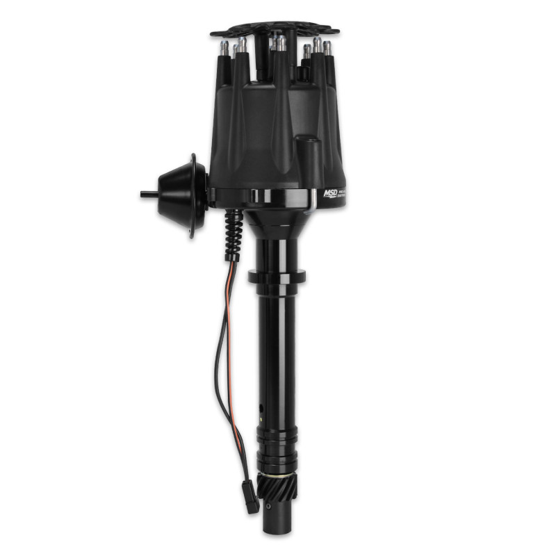 MSD Black Distrib.,Chevy V8,Billet VacAd