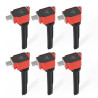 Ignition Coil, Red, Ford Eco-Boost 2.7L V6, 6-Pk