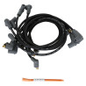 Wire Set, Black, SB Chevy, Socket Cap