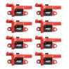 Coils, Red, Round, 2014 & up GM V8, 8-pk