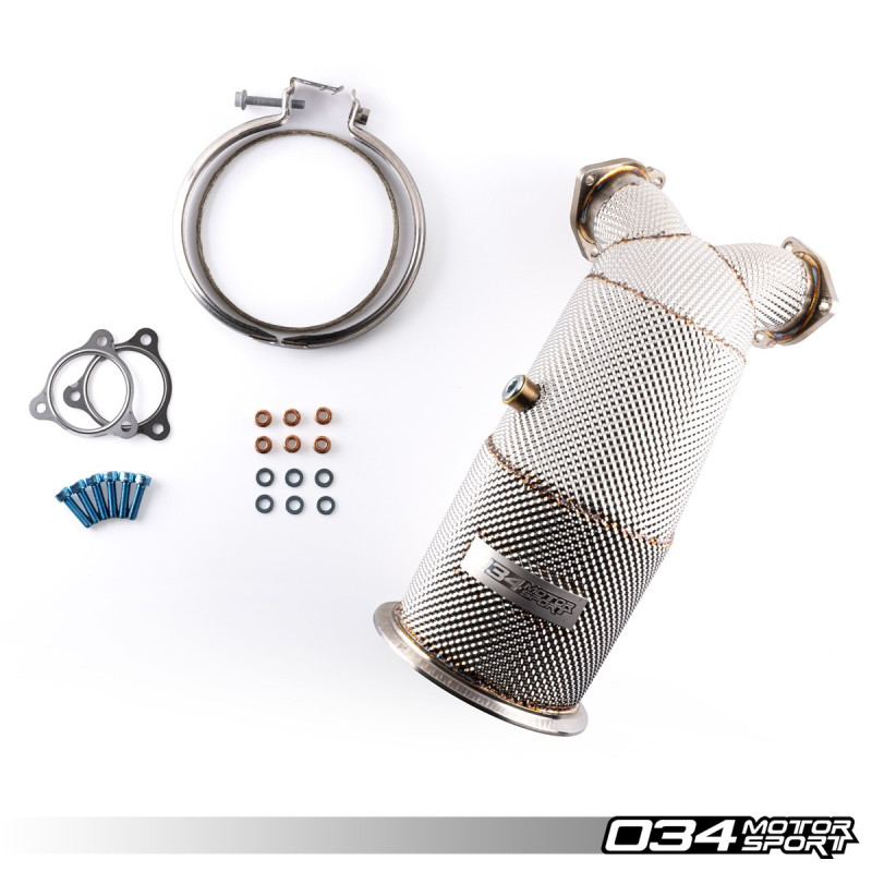 Stainless Steel Downpipe with Race Catalytic Converter 034Motorsport for Audi SQ5 B9/B9.5