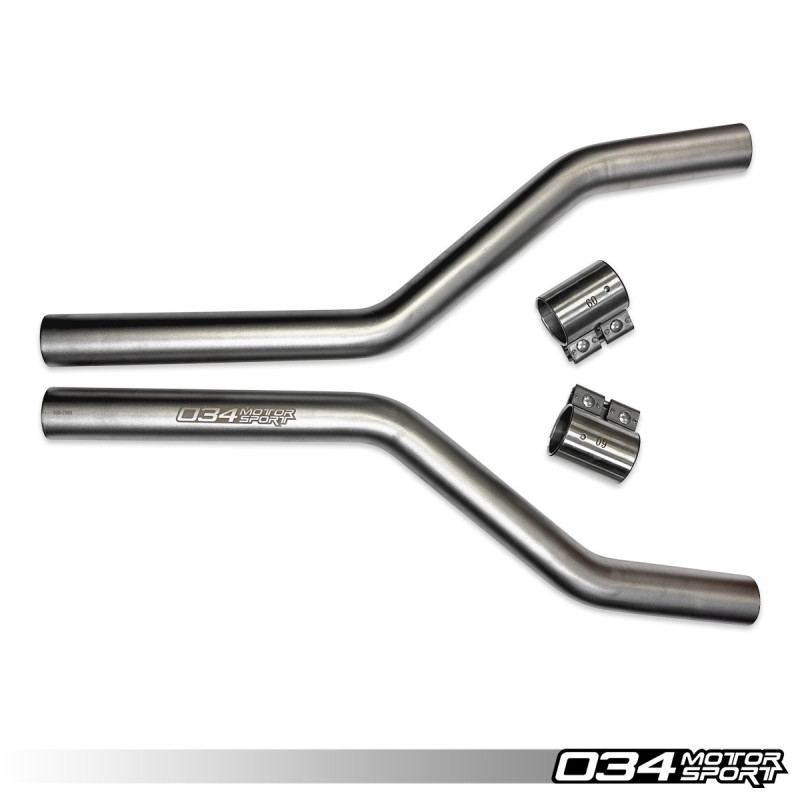 Tubes intermédiaires Res-X (suppression du résonateur avant) 034Motorsport pour Audi S4/S5 B9 3.0 TFSI