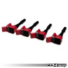 Lot de 4 bobines d'allumage haute puissance rouges 034Motorsport pour moteurs EA8XX (type MQB)