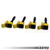 Juego de 4 bobinas de encendido de alto rendimiento amarillas 034Motorsport para motores EA8XX (tipo MQB)