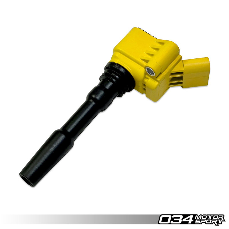 Set of 4 High-Output Yellow Ignition Coils 034Motorsport for engines EA8XX (MQB type)