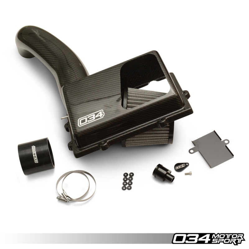 Admission carbone X34 Open-Top 034Motorsport pour Audi A3/S3/TT/TTS 8V et VW Golf 7 (MQB)