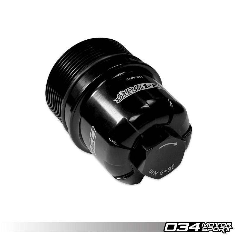 Tapa de filtro de aceite de aluminio mecanizado 034Motorsport para Audi 3.0 TFSI CREC