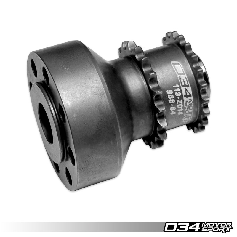 Cubo de cigüeñal monobloque 034Motorsport con placa de retención de tornillo para BMW S55