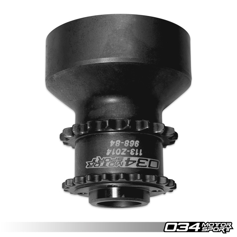 Mozzo albero motore monoblocco 034Motorsport con piastra di ritegno vite per BMW S55