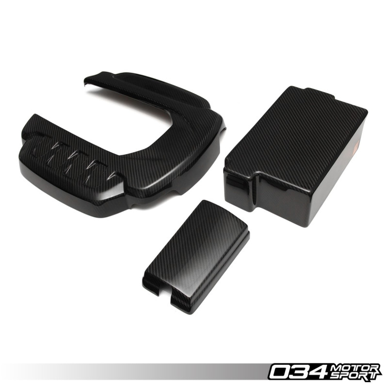 Kit cache moteur carbone 034Motorsport pour Audi S3 8V
