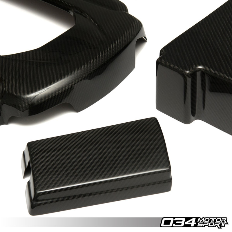 Kit de cubierta de motor de carbono 034Motorsport para Audi S3 8V