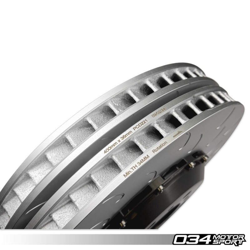 Kit de discos flotantes de 2 piezas, delantero 034Motorsport 400x36 para BMW M2 Competition/CS, M3/M4 F8X