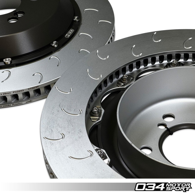 Kit disques arrière flottants 2 pièces 034Motorsport 380x28 pour BMW M2 Competition/CS, M3/M4 F8X