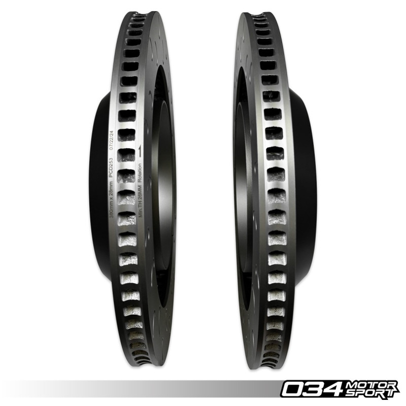 Kit dischi flottanti 2 pezzi, posteriore 034Motorsport 380x28 per BMW M2 Competition/CS, M3/M4 F8X