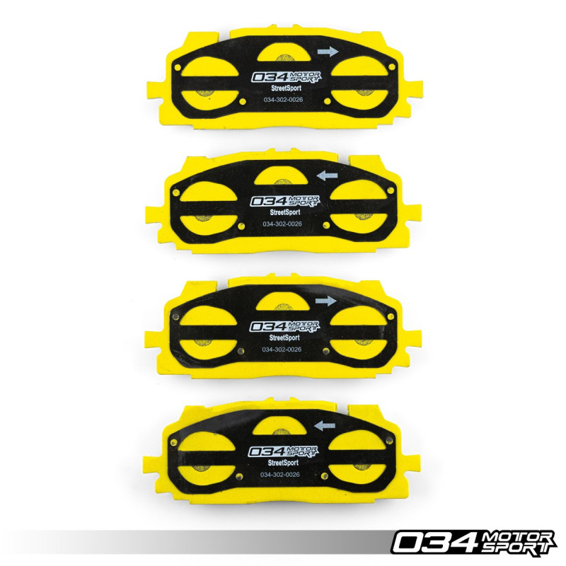 Dynamic+ StreetSport Bremsbeläge vorne 034Motorsport für Audi S4/S5/SQ5/RS5 B9/B9.5