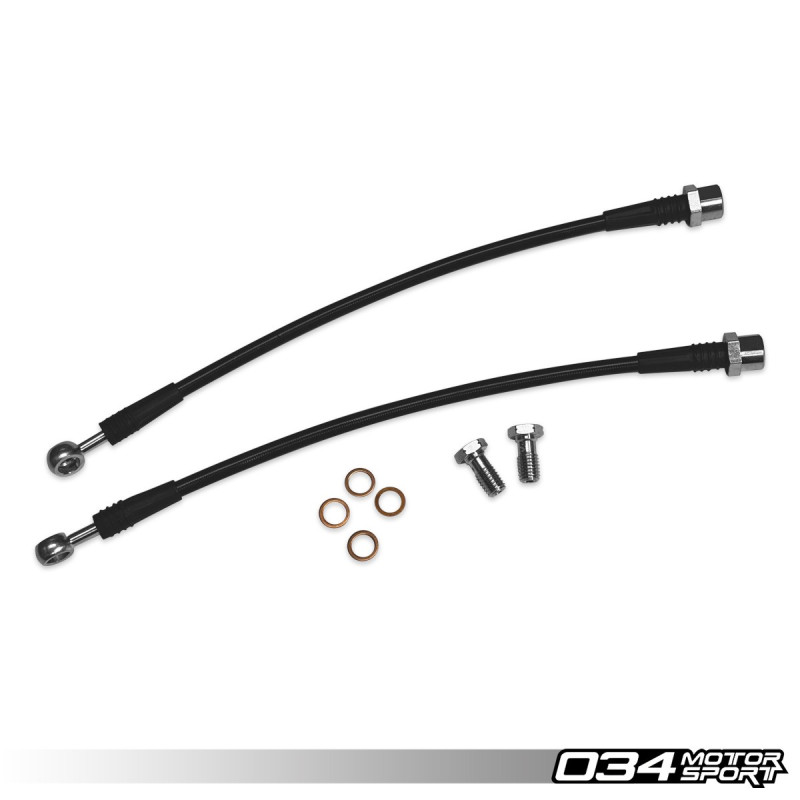 Bremsleitungs-Kit hinten Edelstahl geflochten 034Motorsport für Audi A4/S4, A5/S5/RS5, Q5/SQ5 B9/B9.5