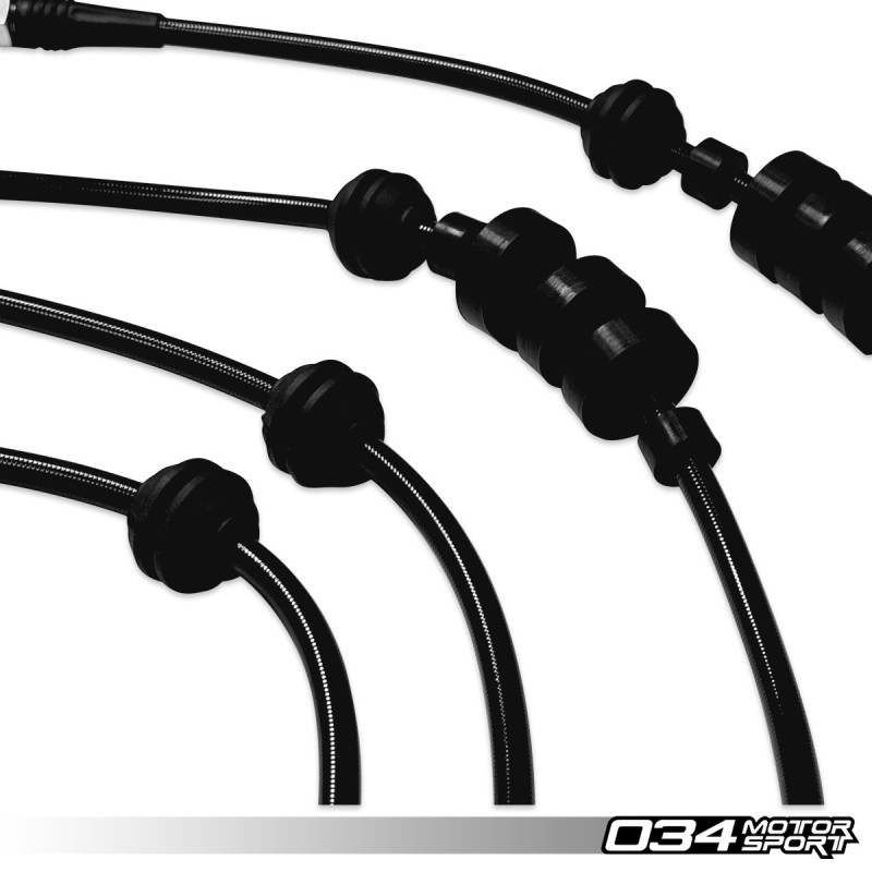 Kit de latiguillos de freno de acero inoxidable trenzado 034Motorsport para Audi Q5/SQ5 B8/B8.5