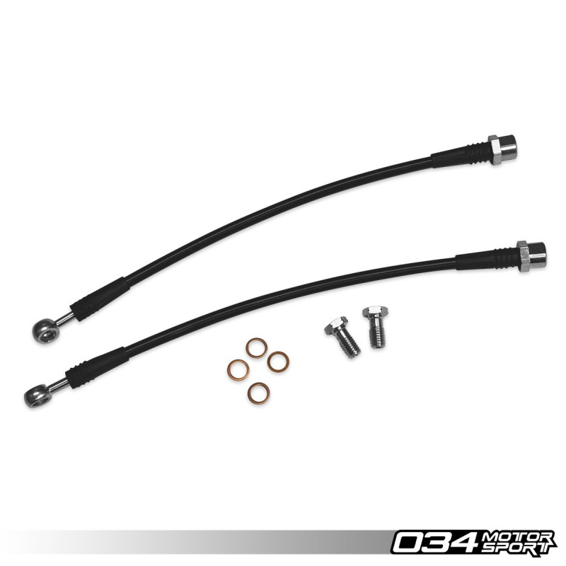 Bremsleitungs-Kit hinten Edelstahl geflochten 034Motorsport für Audi A4/S4, A5/S5/RS5, Q5/SQ5 B9/B9.5