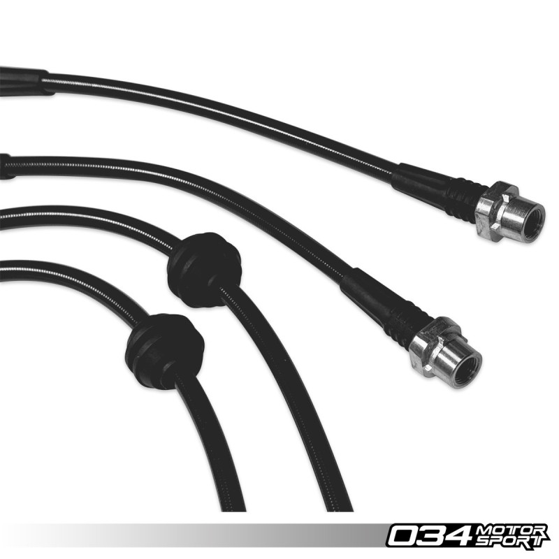 Kit de latiguillos de freno de acero inoxidable trenzado 034Motorsport para BMW M2/M3/M4 G80/G82/G87