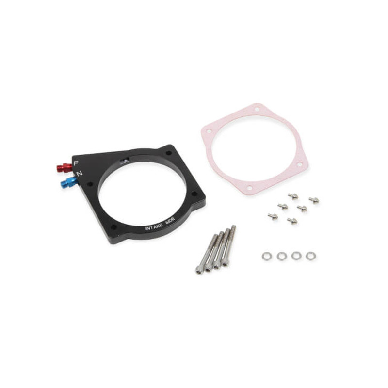 Sniper Wet Nitrous Plate Kit GM LS Throttle Body 4-Bolt 102/105 mm 1997-2012 - Orange 10 lb Bottle
