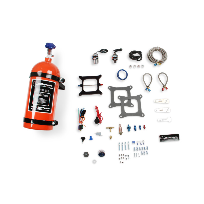 Kit nitro humide à plaque Sniper Holley 4150 150-250 ch - bouteille 10 lb orange