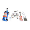 Lachgas-Kit für GMC-Kompressor 6-71 / 8-71 Show-Version - polierte Platte, rote/blaue Schläuche, blaue 10-lb-Flasche