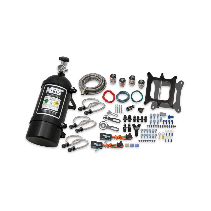 Kit nitro humide Pro double étage Holley 4150 / Carter AFB 200-500 ch - bouteille 10 lb noire