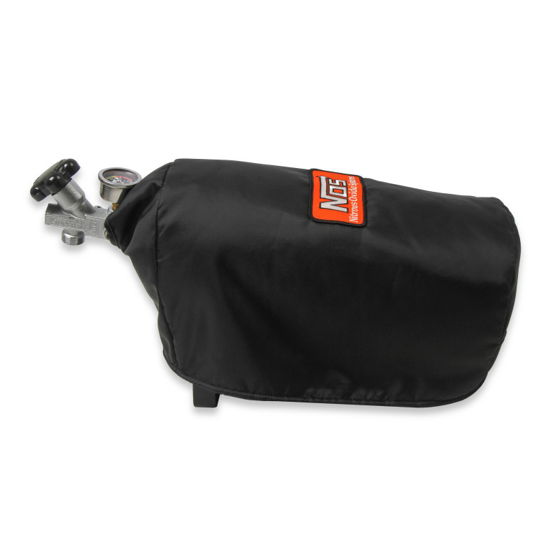 Funda para botella de nitro de 10 lb - negra, diámetro 7 pulg., cierre de velcro