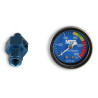 Manomètre nitro 1-1/2 po bleu avec adaptateur -4AN