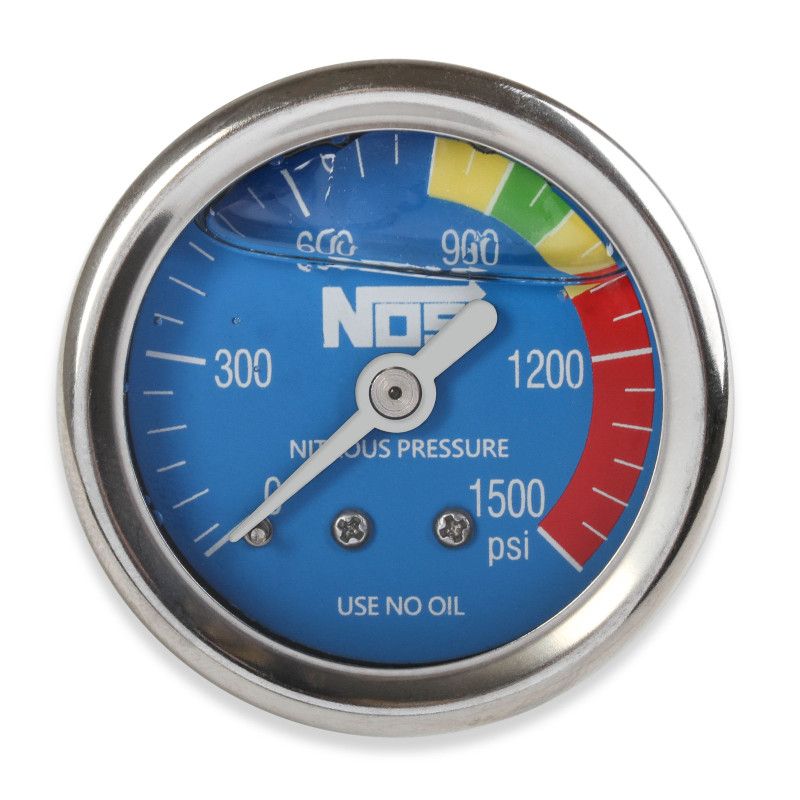 Liquid-Filled Nitrous Pressure Gauge 1-1/2 inch - Blue