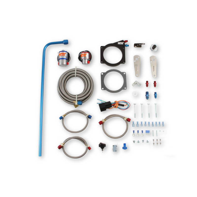 Kit nitro umido con piastra GM LS2 corpo farfallato 4 viti 90/92 mm 1997-2012 - blu, fino a 200 CV