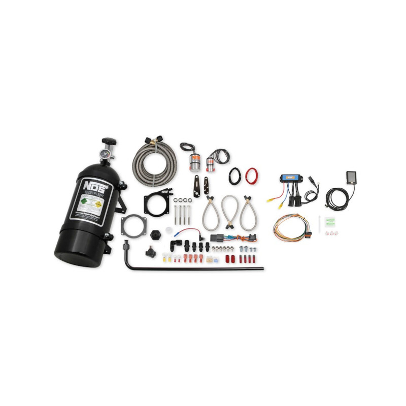 Lachgas-Nasssystem mit Platte GM LS Drive-by-Wire-Drosselklappe 4-Loch 90/92 mm 1997-2012 - schwarz, bis 250 PS